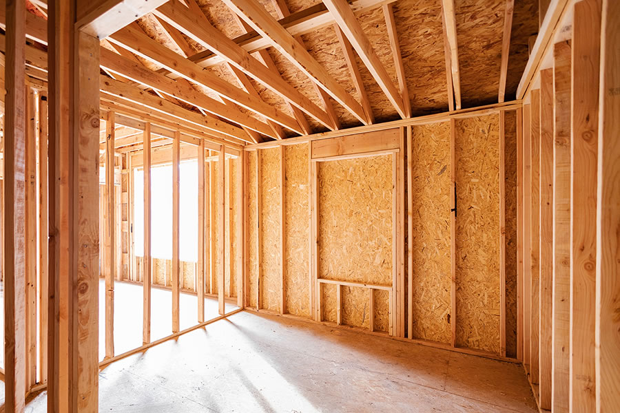 Einblasdämmung im Holzrahmenbau